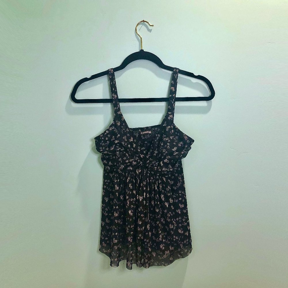Express Ruched Black Blouse